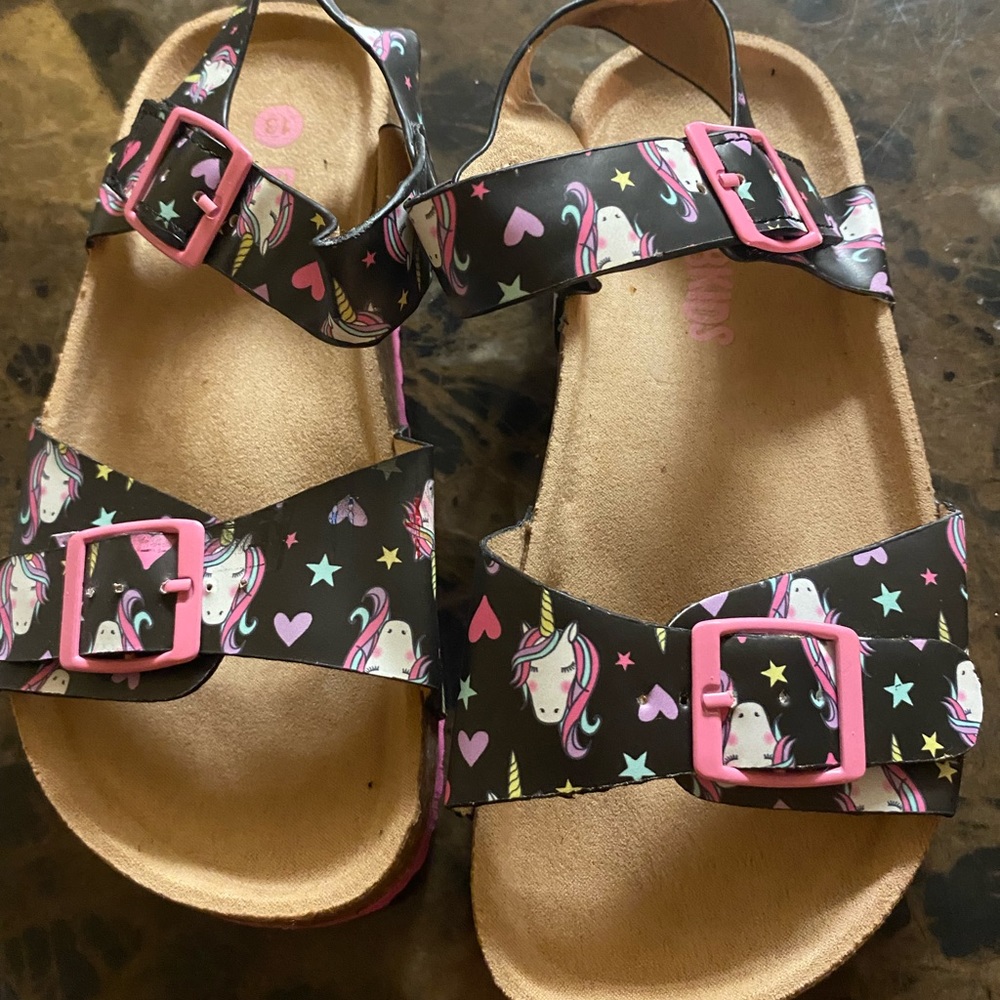 Unicorn Sandles toddler girls I have a size 13 and 1